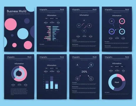 Modern infographic vector concept. Business graphics brochures. Stock Illustration