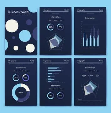 Modern infographic vector concept. Business graphics brochures. Stock Illustration