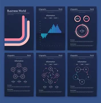 Modern infographic vector concept. Business graphics brochures. Stock Illustration