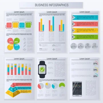 Modern infographic vector elements for business. Illustrazione stock