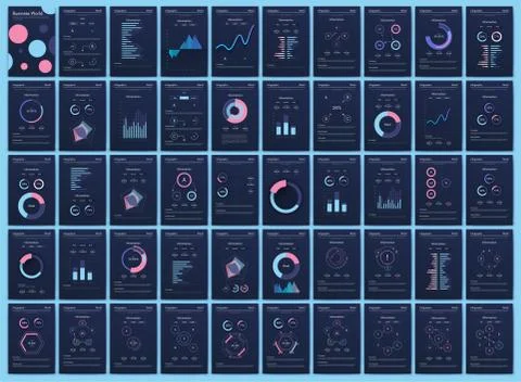 Modern infographic vector elements for business brochures. Use in website, co Stock Illustration