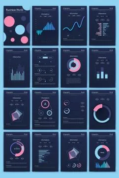 Modern infographic vector elements for business brochures. Use in website, co Stock Illustration