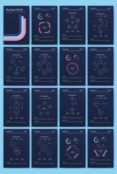 Modern infographic vector elements for business brochures. Use in website, co 스톡 일러스트