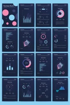 Modern infographic vector elements for business brochures. Use in website, co Stock Illustration