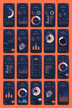 Modern infographic vector elements for business brochures. Use in website, co Illustrazione stock