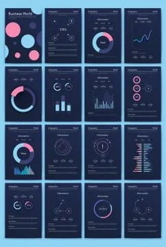 Modern infographic vector elements for business brochures. Use in website, co Illustrazione stock