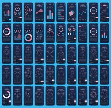 Modern infographic vector elements for business brochures. Use in website, co イラスト素材