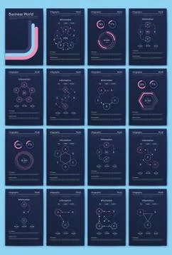 Modern infographic vector elements for business brochures. Use in website, co 스톡 일러스트
