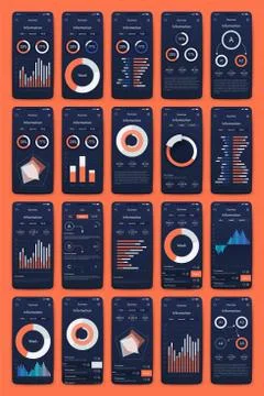 Modern infographic vector elements for business brochures. Use in website, co Stock Illustration