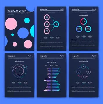 Modern infographic vector elements for business brochures. Use in website, co Stockillustratie