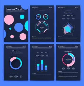 Modern infographic vector elements for business brochures. Use in website, co Illustrazione stock