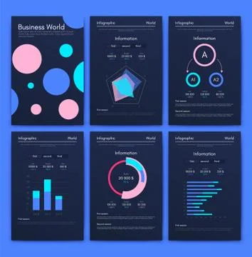 Modern infographic vector elements for business brochures. Use in website, co イラスト素材
