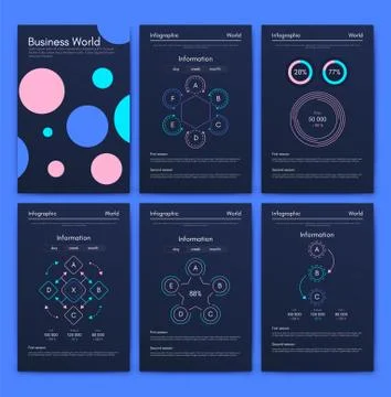 Modern infographic vector elements for business brochures. Use in website, co Stock Illustration