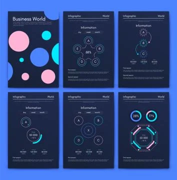 Modern infographic vector elements for business brochures. Use in website, co Illustrazione stock
