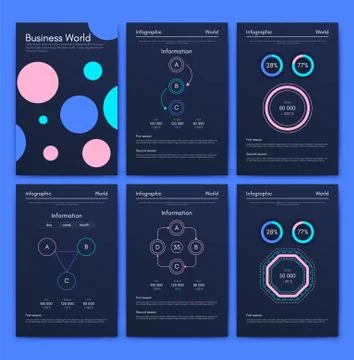 Modern infographic vector elements for business brochures. Use in website, co Stock Illustration