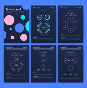 Modern infographic vector elements for business brochures. Use in website, co Illustrazione stock