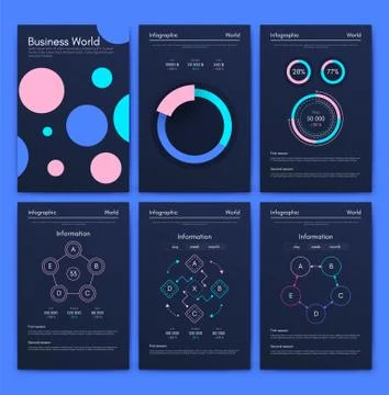 Modern infographic vector elements for business brochures. Use in website, co 스톡 일러스트