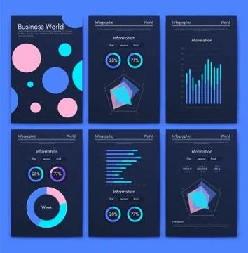 Modern infographic vector elements for business brochures. Use in website, co Stock Illustration