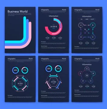 Modern infographic vector elements for business brochures. Use in website, co Illustrazione stock