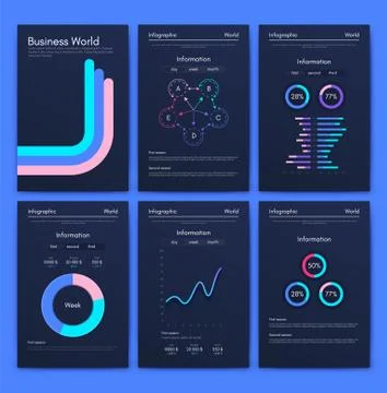 Modern infographic vector elements for business brochures. Use in website, co Stock Illustration