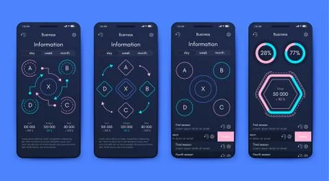Modern infographic vector elements for business brochures. Use in website, co Illustrazione stock