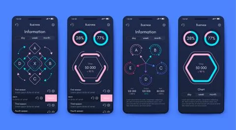 Modern infographic vector elements for business brochures. Use in website, co Illustrazione stock