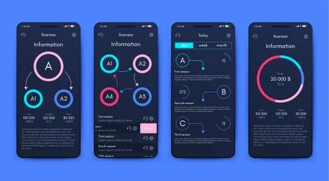 Modern infographic vector elements for business brochures. Use in website, co Illustrazione stock