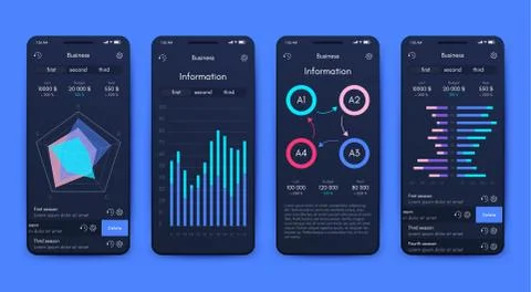 Modern infographic vector elements for business brochures. Use in website, co Stock Illustration