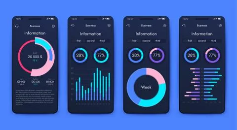 Modern infographic vector elements for business brochures. Use in website, co Illustrazione stock