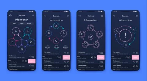 Modern infographic vector elements for business brochures. Use in website, co Illustrazione stock