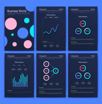 Modern infographic vector elements for business brochures. Use in website, co 스톡 일러스트