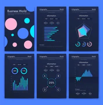 Modern infographic vector elements for business brochures. Use in website, co Illustrazione stock