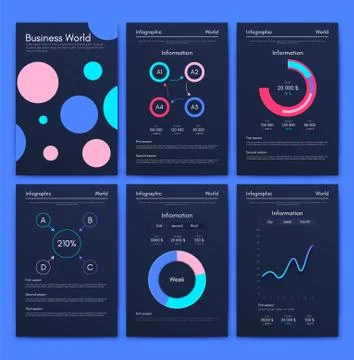 Modern infographic vector elements for business brochures. Use in website, co Stock Illustration