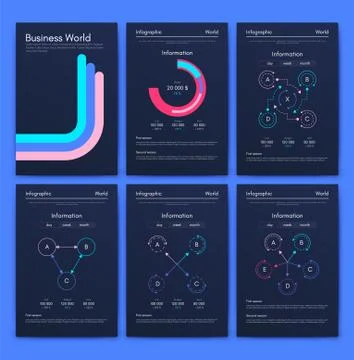 Modern infographic vector elements for business brochures. Use in website, co Illustrazione stock
