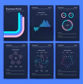 Modern infographic vector elements for business brochures. Use in website, co Stock Illustration