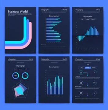 Modern infographic vector elements for business brochures. Use in website, co Illustrazione stock