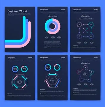 Modern infographic vector elements for business brochures. Use in website, co 스톡 일러스트