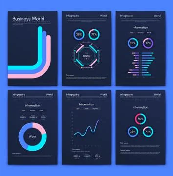 Modern infographic vector elements for business brochures. Use in website, co Stock Illustration