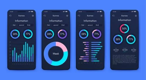 Modern infographic vector elements for business brochures. Use in website, co Illustrazione stock