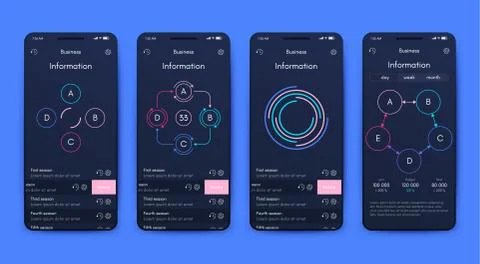 Modern infographic vector elements for business brochures. Use in website, co Stock Illustration