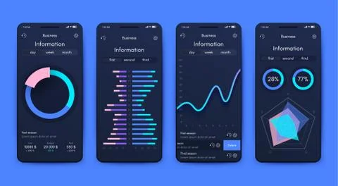 Modern infographic vector elements for business brochures. Use in website, co Illustrazione stock