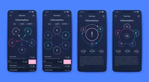 Modern infographic vector elements for business brochures. Use in website, co Illustrazione stock