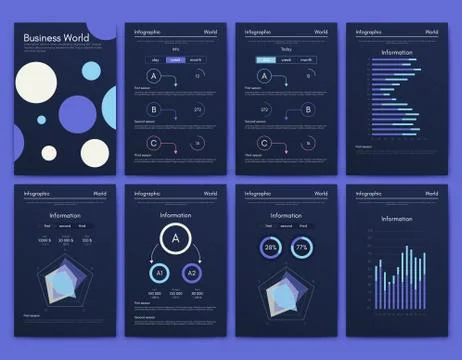 Modern infographic vector elements for business brochures. Use in website, co Stock Illustration
