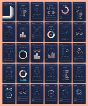 Modern infographic vector elements for business brochures. Use in website, co Illustrazione stock