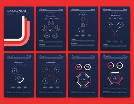 Modern infographic vector elements for business brochures. Use in website, co Stock Illustration