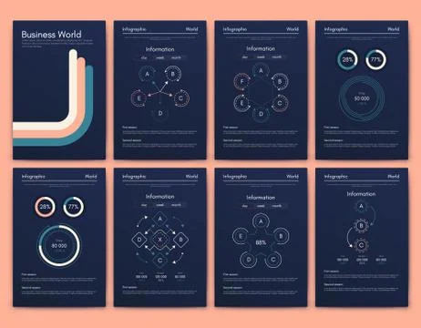 Modern infographic vector elements for business brochures. Use in website, co Stock Illustration