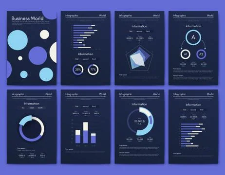 Modern infographic vector elements for business brochures. Use in website, co Stock Illustration
