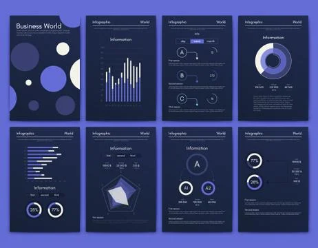 Modern infographic vector elements for business brochures. Use in website, co Illustrazione stock