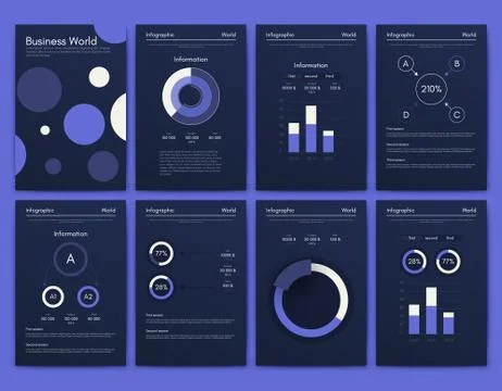 Modern infographic vector elements for business brochures. Use in website, co Stockillustratie