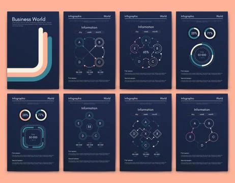 Modern infographic vector elements for business brochures. Use in website, co Stock Illustration